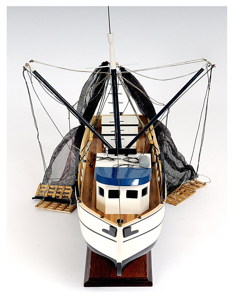 Shrimp Boat Model Fishing Boat, Nautical Decor