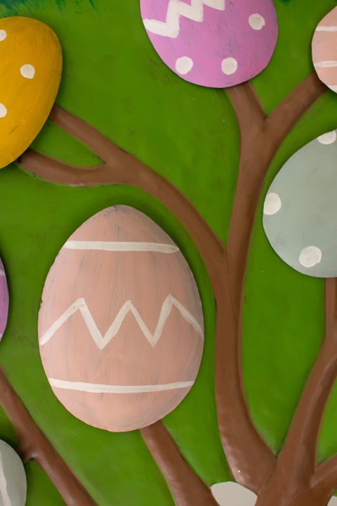 Large Painted Metal Easter Egg Tree | Seasonal | Easter