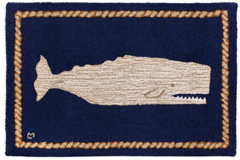 Moby Dick Hooked Wool Rug | Nautical Decor | Rugs