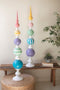 Set of 2 Painted Metal Finials | Seasonal | Easter